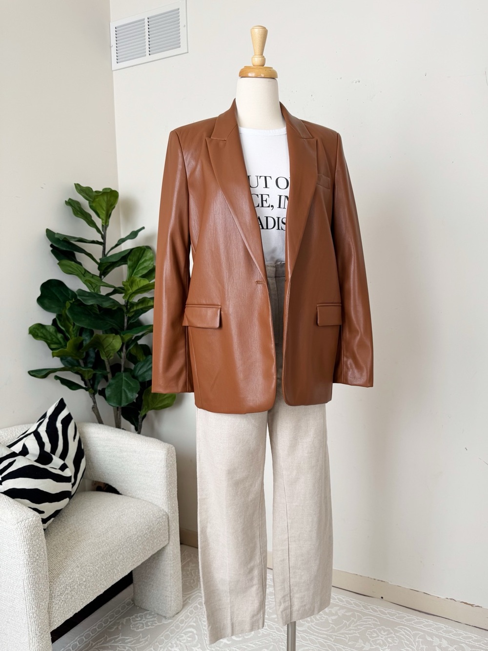Men's Leather Blazer